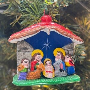 CHRISTMAS ORNAMENT➕Peruvian Folk Art Nativity Ornament